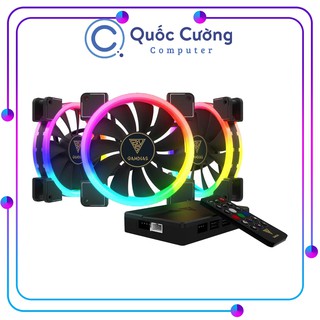 Bộ kit 3 fan led rgb + hub gamdias 1204r