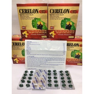 Hoạt Huyết Dưỡng Não CERELON GOLD  Bổ Não ,Tăng Cường Trí Nhớ , Tăng Tuần Hoàn Máu Não - Hộp 100 Viên