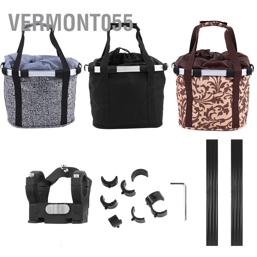 Có thể bán buôn Xe đạp Giỏ Xe đạp Khung phía trước Túi vận chuyển Thanh lưu trữ Túi đựng đồ Gấp Vermont055 Hàng giao ngay