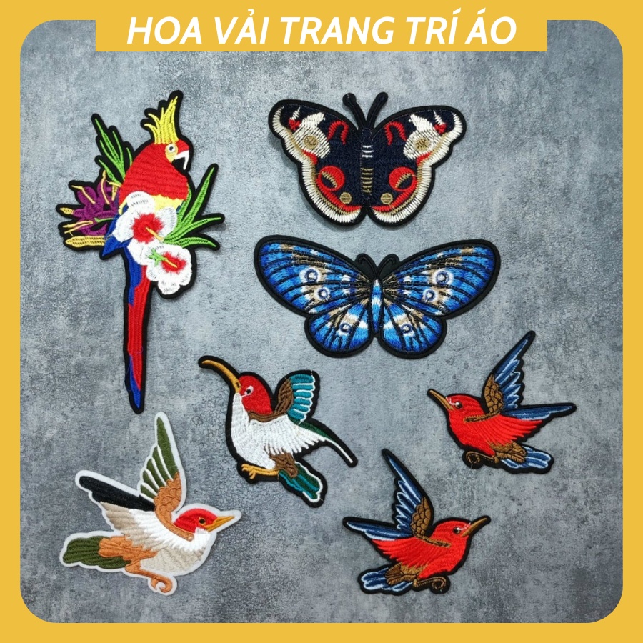 Sticker ủi áo hoa vải thêu cao cấp -DÙNG LÀM BÔNG CÀI ÁO HAY HÌNH ỦI ÁO TRANG TRÍ VÁY, ĐẦM, ÁO DÀI HOẶC LÀM MIẾNG VÁ ÁO