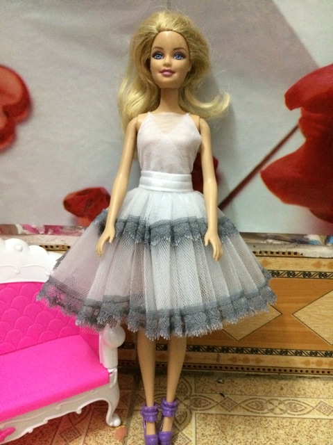 váy dạ hội cho barbie