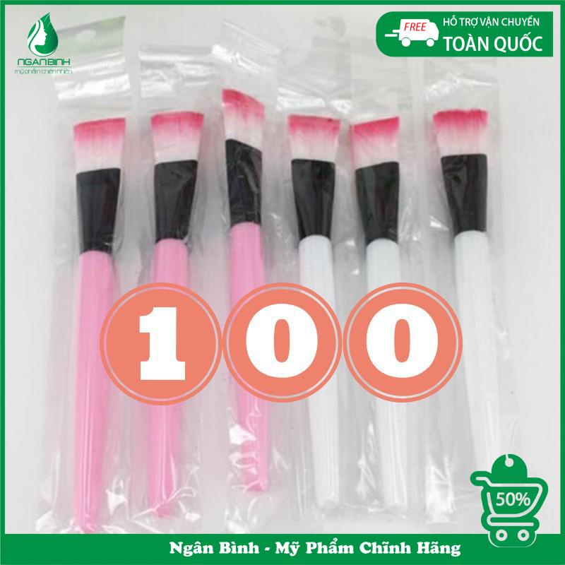 Combo 100 Cọ quét đắp mặt nạ silicone mềm mại, tiện dụng