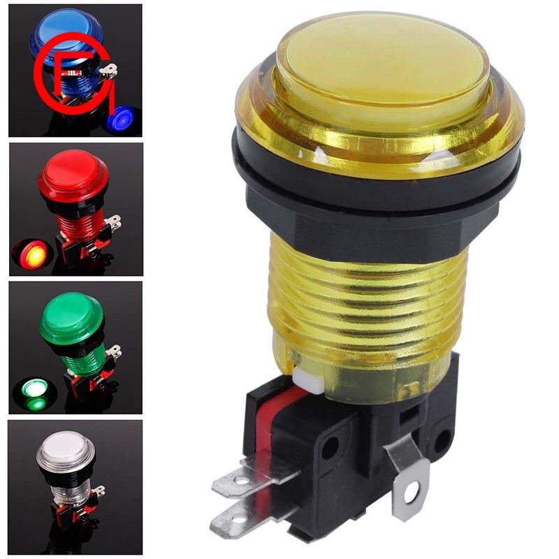 Nút Nhấn Led Tròn 5v / 12v Cho Máy Chơi Game Arcade