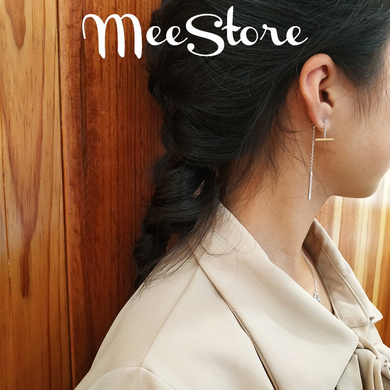 Khuyên tai bông tai Double Bar Mee Store - E001