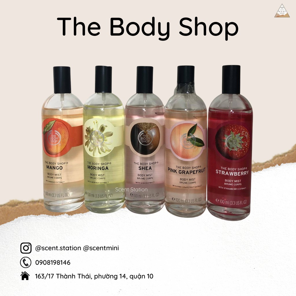 Xịt thơm cơ thể Body mist The Body Shop 100ml