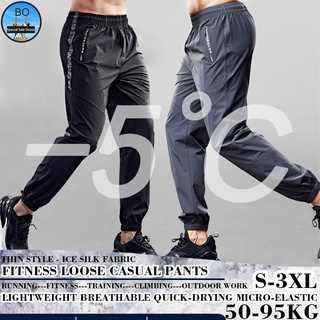 Quần chạy bộ Chất Liệu Lụa Lạnh Mỏng Thoáng Khí Nhanh Khô Có Size Lớn Dành Cho Nam Giới