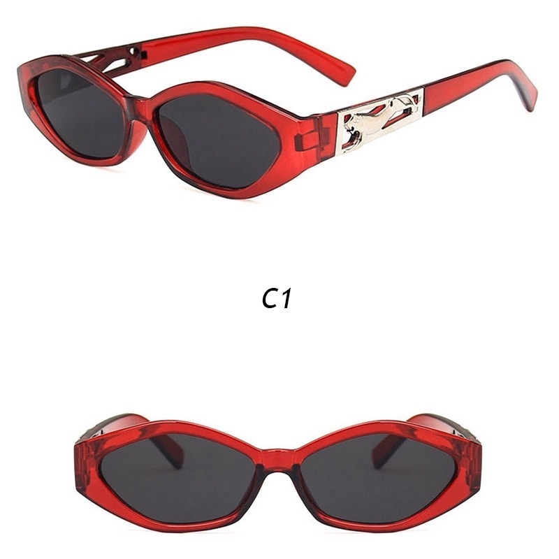 Kính râm gọng hình trái xoan chống tia UV phong cách retro cho nam + nữ