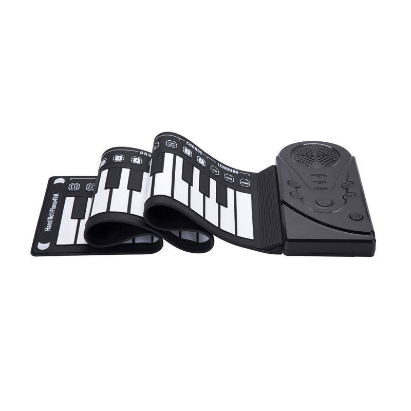 IN STOCK Portable Flexible Digital Keyboard Piano 49 Keys Flexible Silicone Electronic Roll Up Piano Children Toys Built-in Speaker