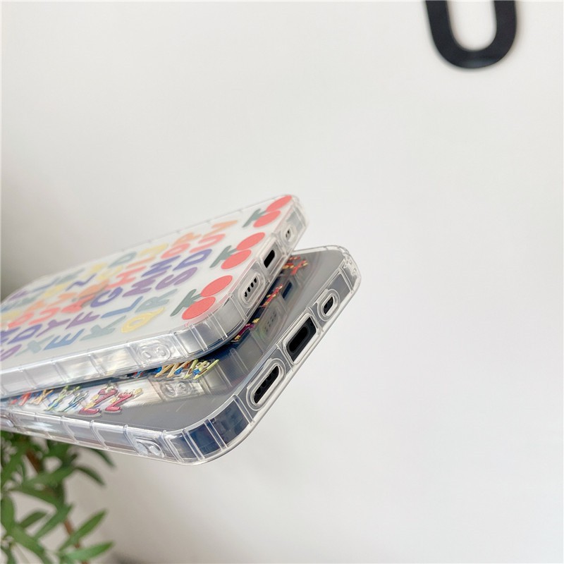 Ốp lưng iPhone iPhone 11 Pro Max / iPhone12 / iPhone X / iPhone 7 Plus / iPhone 8 / iPhone 6 / iPhone 11 Bảng chữ cái tiếng Anh Ốp lưng chống rơi điện thoại trong suốt