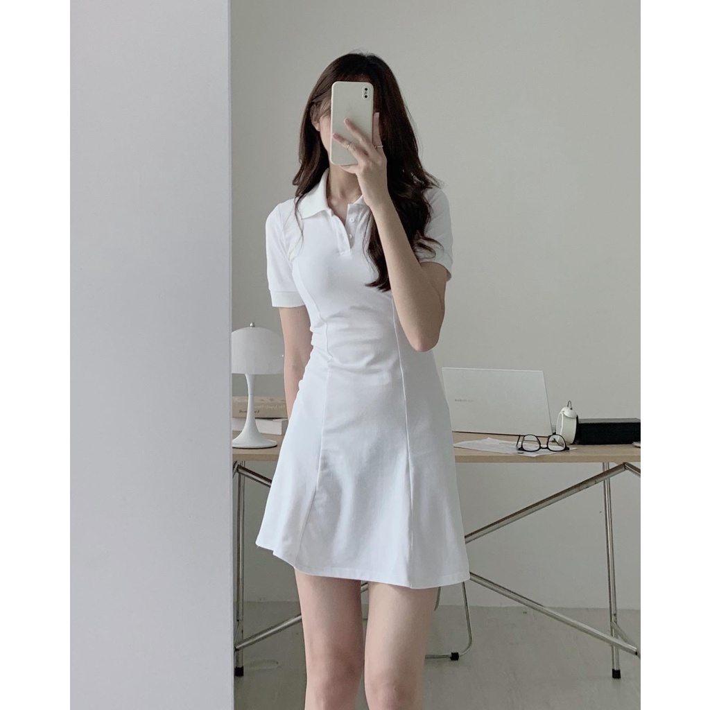 V015 Váy polo chữ A basic Audrey