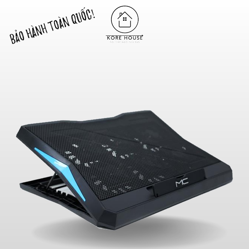 Tản Nhiệt Laptop 6 Quạt Gắn Đèn LED, Giá Đỡ 6 Mức Điều Chỉnh Độ Cao, Tốc Độ Gió