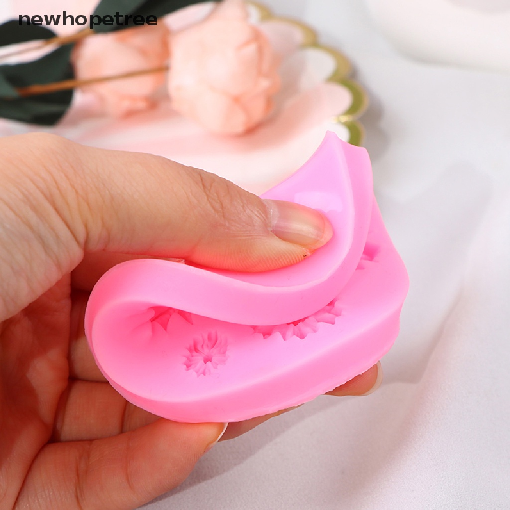 Khuôn Silicone Dập Nổi Hình Hoa Hướng Dương 3D Dùng Để Trang Trí Bánh