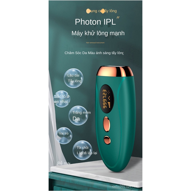 Máy triệt lông mini IPL Kính Thạch Anh không đau, Triệt lông tận gốc vĩnh viễn, An toàn Bảo hành 12 Tháng Qstore