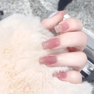 Vỉ 24 Móng Tay Giả Kim Tuyến Long Lanh (kèm keo)
