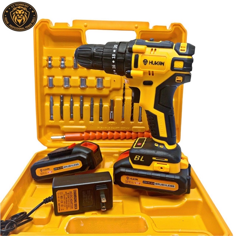 Máy khoan pin HUKAN HK-XC8 không chổi than 3 chức năng