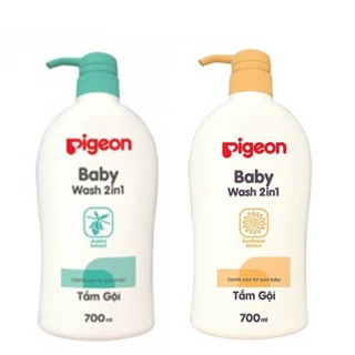 Sữa tắm gội Pigeon Baby Wash 2in1 700ml mẫu mới hàng công ty