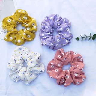 Dây buộc tóc Scrunchies họa tiết hoa nhí