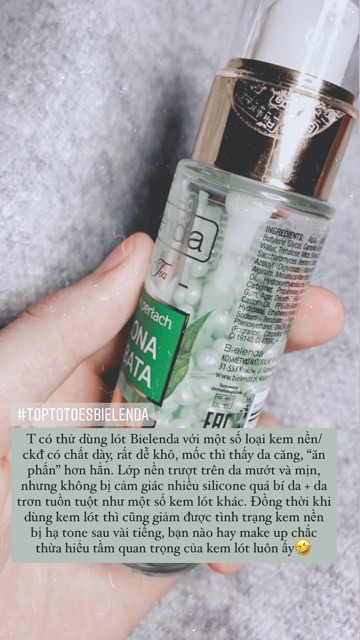 Kem lót kiêm dưỡng Bielenda Green Tea Essence In Pearls làm da mịn mướt, căng bóng, se lỗ chân lông | BigBuy360 - bigbuy360.vn