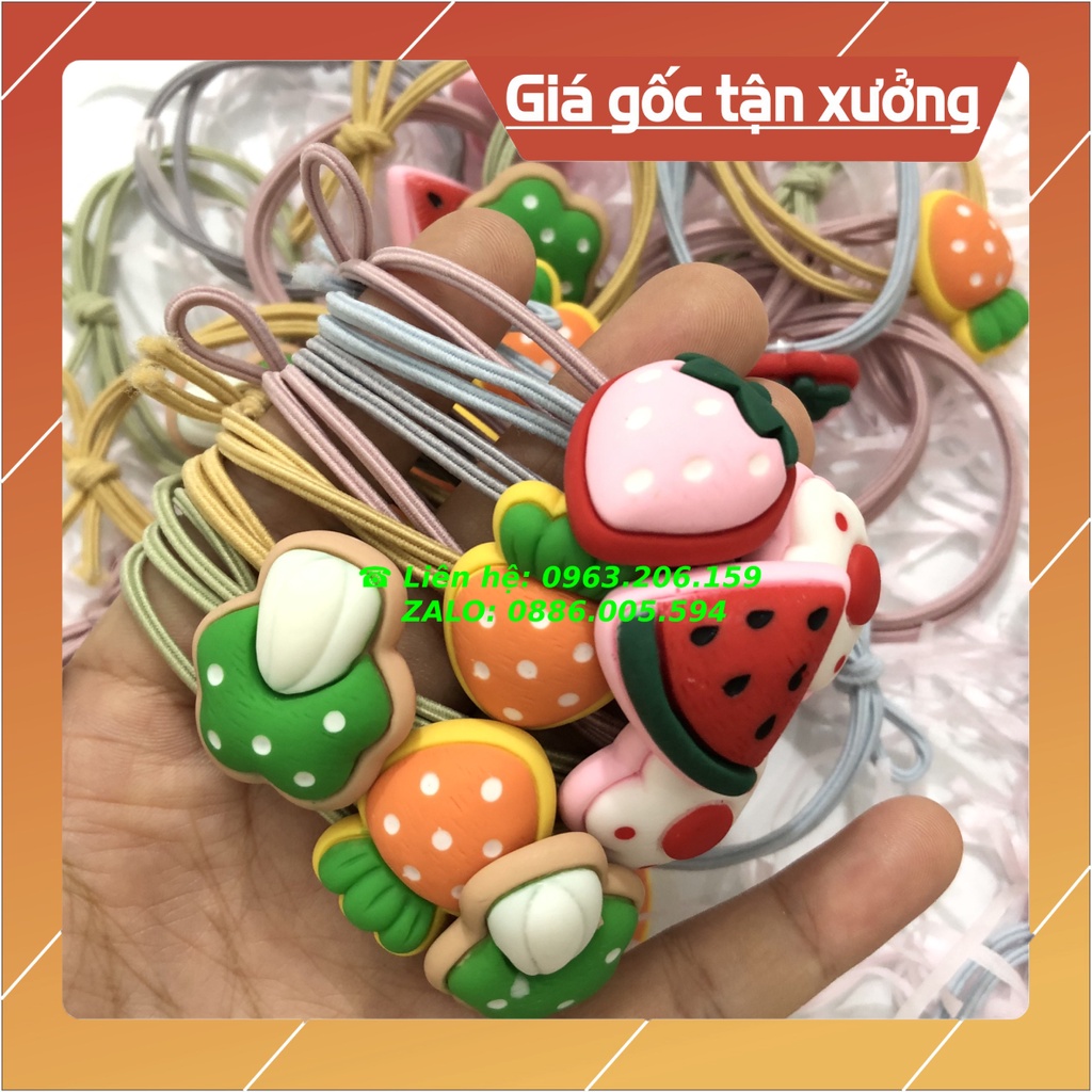 [ĐỆP] CHUN BUỘC TÓC HOA QUẢ SIÊU CUTE ĐƯỢC CHỌN KIỂU