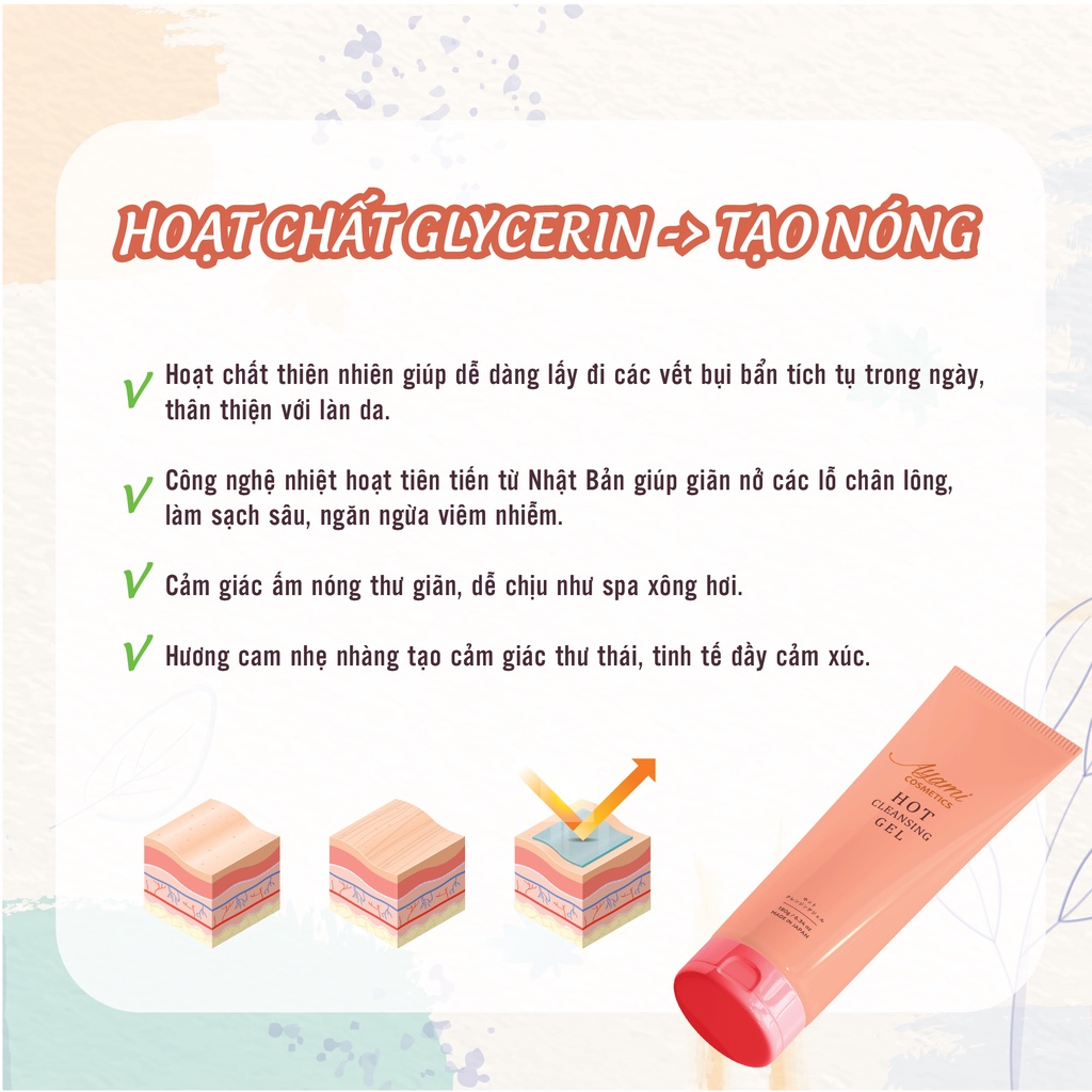 Tẩy Trang Nóng Hương Cam Nhật Bản AYAMI COSMETICS Hot Cleansing Gel 180g HAJAKO