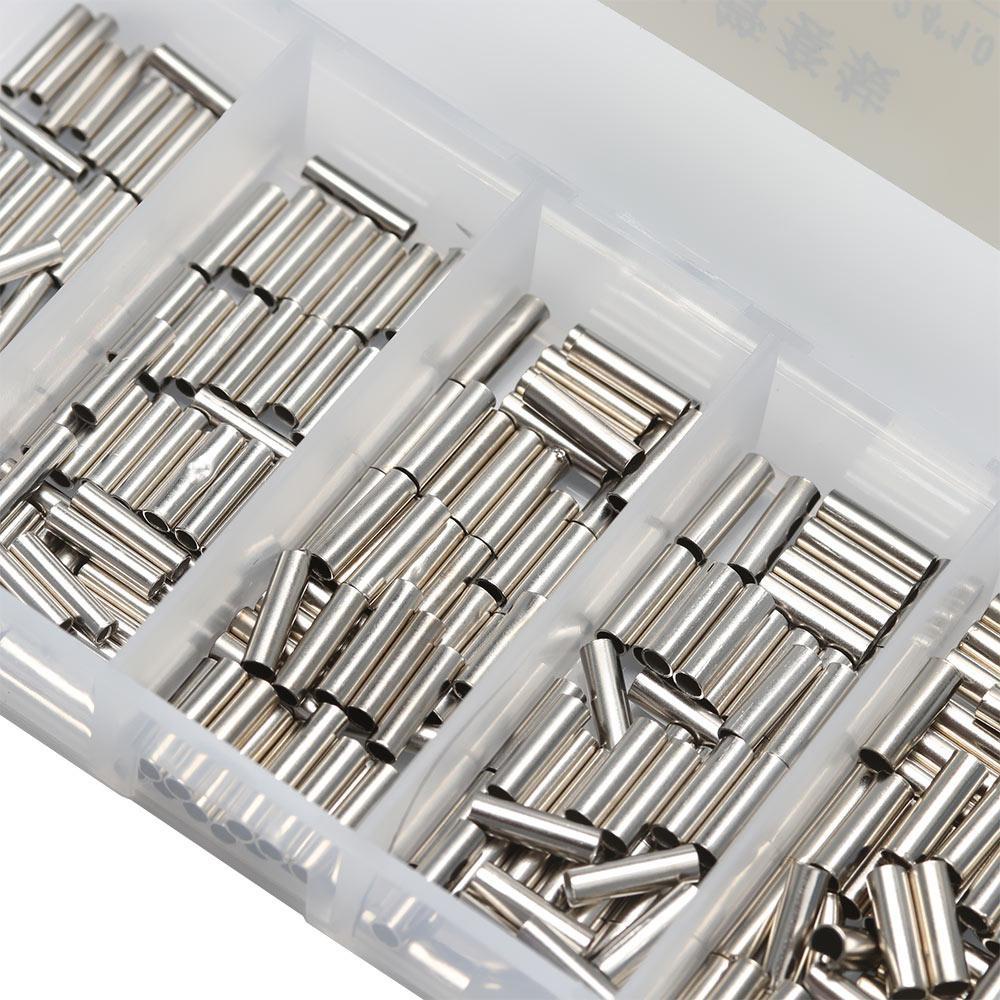 Set 250 / 300 / 500 Ống Nối Dây Câu Cá Đơn / Đôi Bằng Đồng Chất Lượng Cao