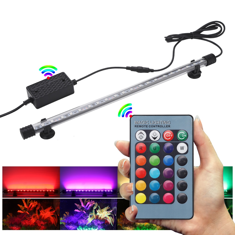 Aquarium led bar light đèn bể cá không thấm nước 18-57cm đèn aquario dưới nước đèn trang trí bể cá 9