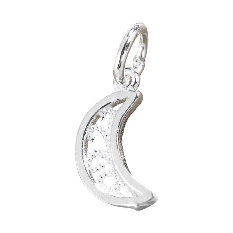 Charm bạc 925 hình mặt trăng khuyết vĩnh viễn bảo hành