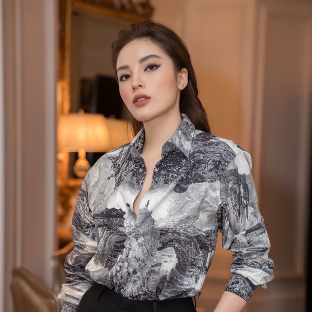( video thật) áo sơ mi hoạ tiết ghi đá siêu hot siêu đẹp