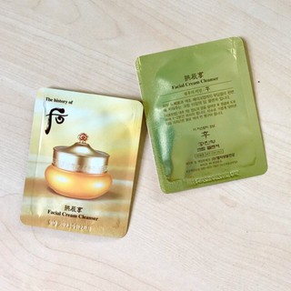 [AUTH] 10 gói kem tẩy trang Whoo vàng nhân sâm Whoo Gongjinhyang Facial Cream Cleanser