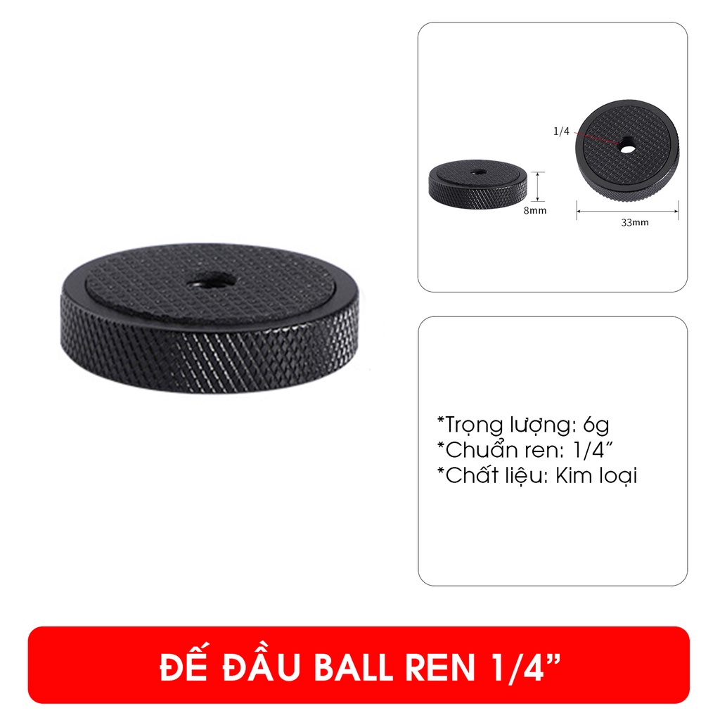ỐC CHUYỂN REN 1/4 – 3/8 – 5/8 INCH CHO MÁY ẢNH