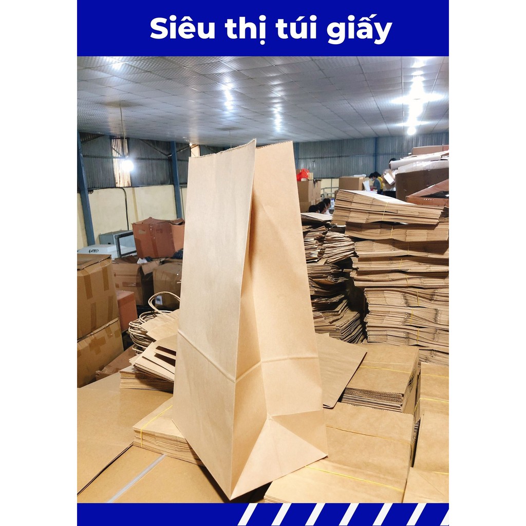 [SET 10 CHIẾC] TÚI GIẤY KRAFT S5: 21.5x15x41.5 KHÔNG QUAI ( ẢNH THẬT)