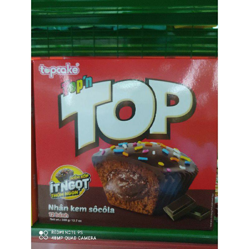 Bánh Topcake socola hộp 12 bánh 360g