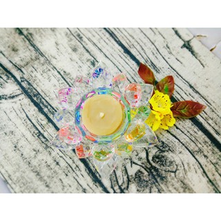 Đế NẾN pha lê + Nến tealight Sáp ong