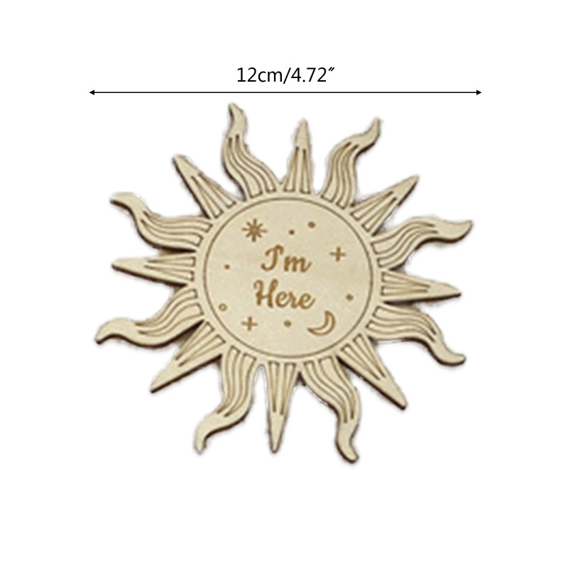 Set 15 Tấm Thẻ Ghi Chú Đánh Dấu Cột Mốc Phát Triển Theo Tháng / Sinh Nhật Cho Bé Hình Mặt Trời