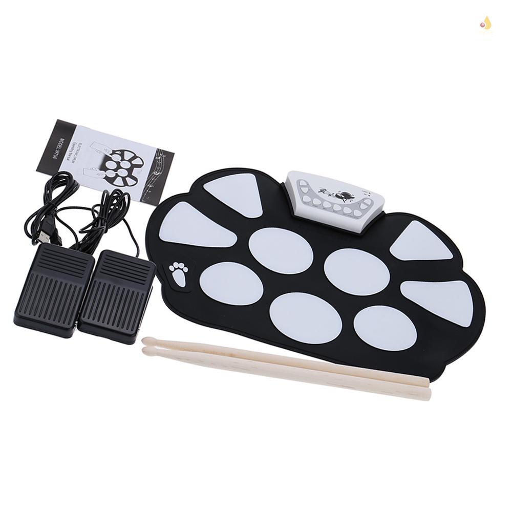 Miếng Đệm Trống Điện Tử Bằng Silicon Có Thể Gấp Gọn Tiện Lợi