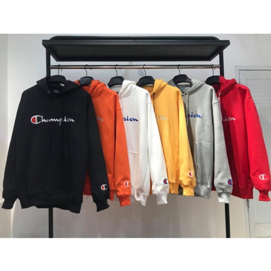 Áo khoác nỉ hoodie Champion đen - Gin Store