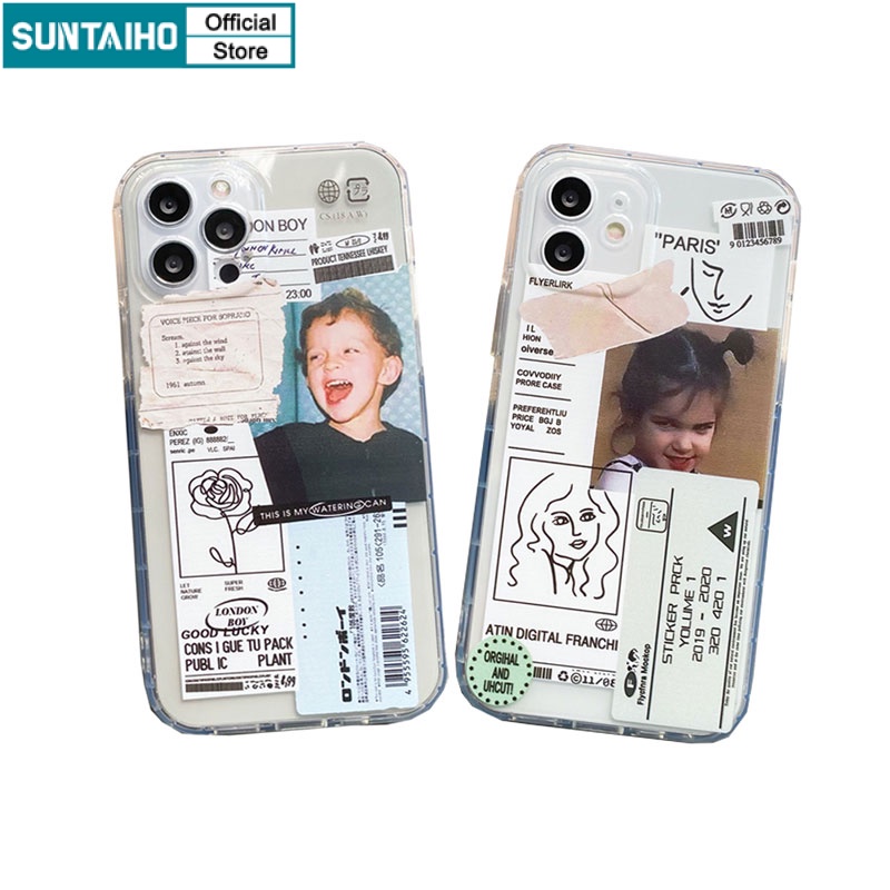 Ốp Điện Thoại Silicone Mềm Hình Bé Trai/Bé Gái Cho iPhone 12 12pro 12promax 11 11pro 11promax 7plus 8 plus