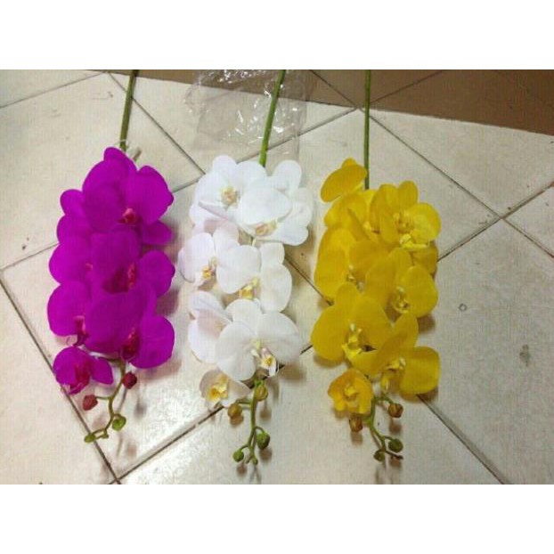 Hoa giả- lan hồ điệp cao su 7 bông
