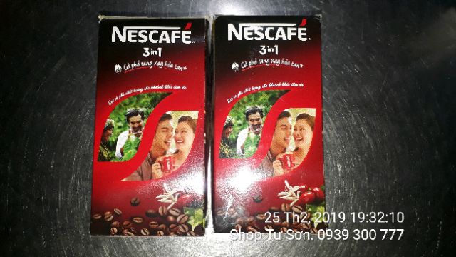 COMBO 2 HỘP NESCAFE 3 IN 1 SỮA ĐÁ HỘP ĐỎ 20 GÓI