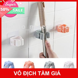 Móc dán tường giữ cây lau nhà/ chổi chịu lực tốt không thấm nước