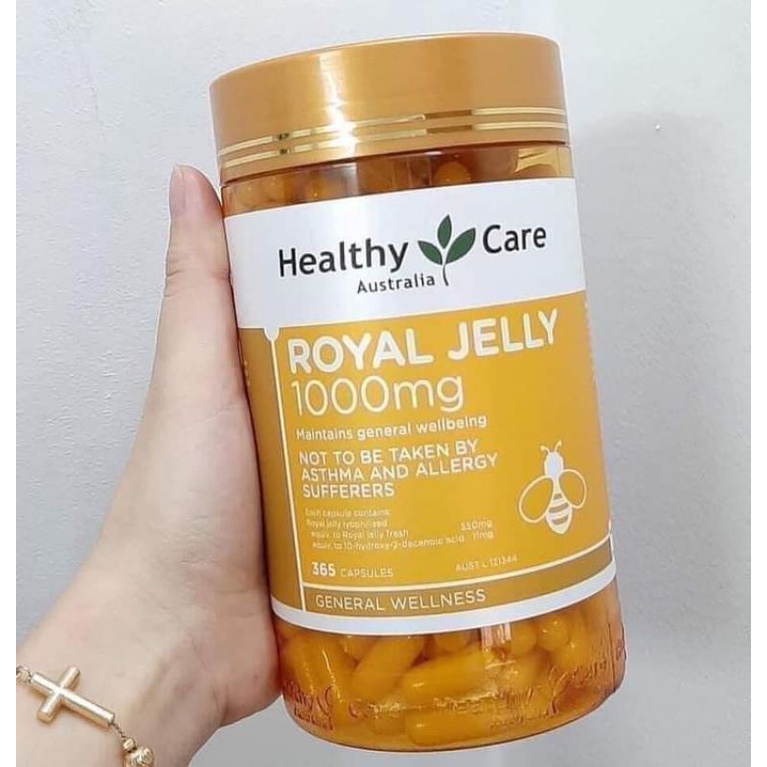 [ HÀNG CHÍNH HÃNG ]Sữa Ong Chúa Healthy Care Royal Jelly Úc 1000mg Lọ 365v