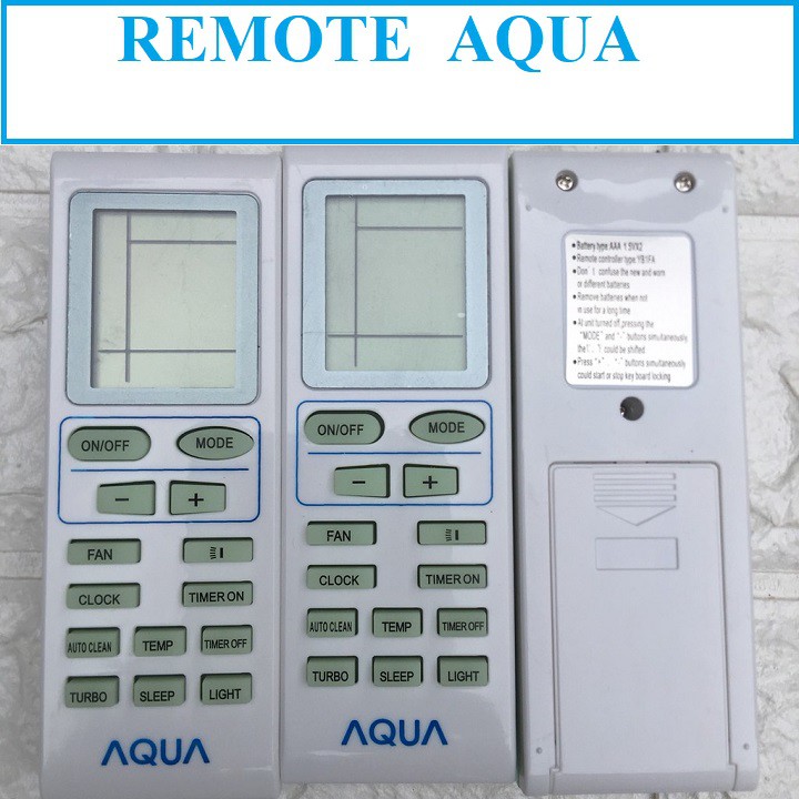 Remote Điều khiển máy lạnh điều hòa AQUA