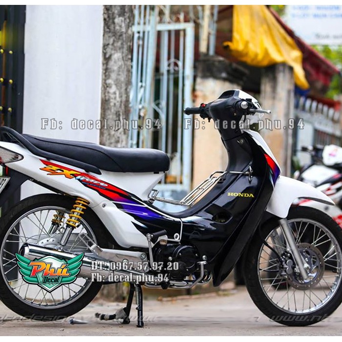 Tem rời Wave nhỏ ZX trắng đen (V)