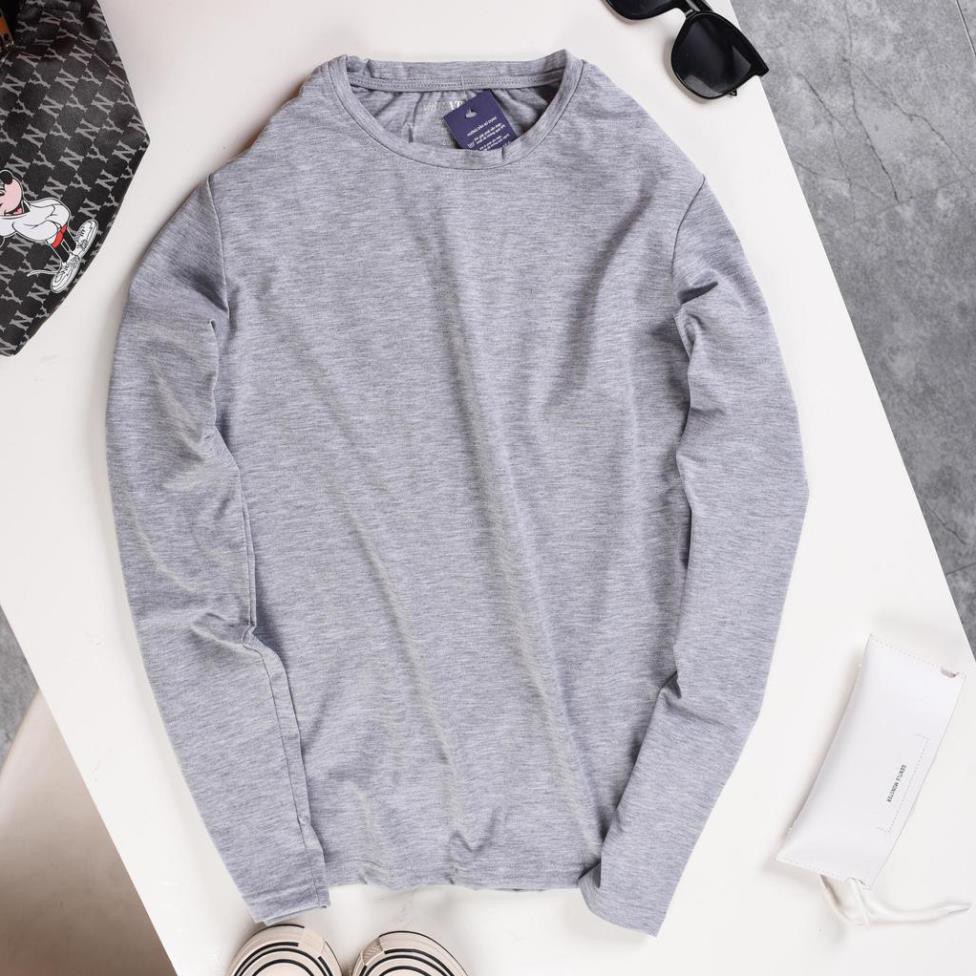 Áo thun nam tay dài giữ nhiệt chất cotton cao cấp co giãn 4 chiều cổ tròn trẻ trung mặc thu đông | BigBuy360 - bigbuy360.vn