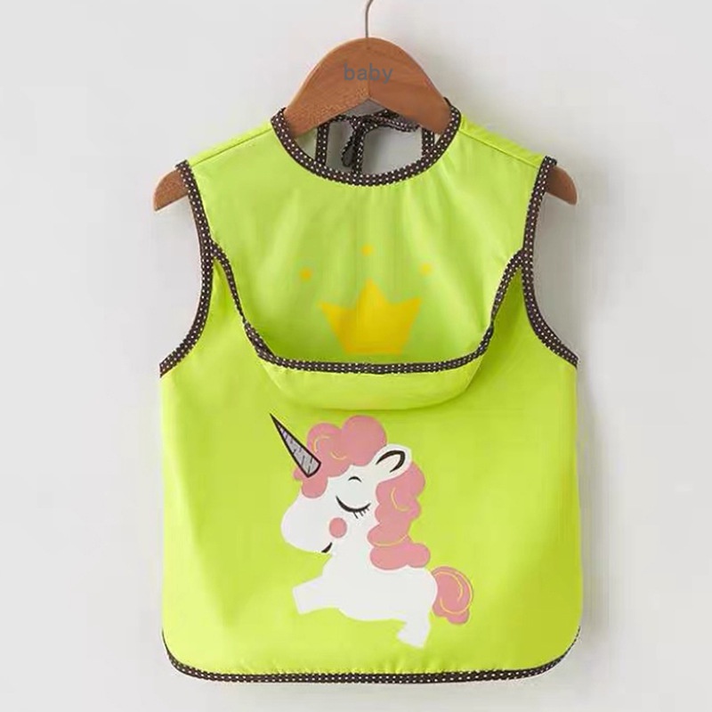 Yếm Ăn Không Tay Họa Tiết Hoạt Hình Thời Trang Mùa Hè Cho Bé Trai Và Gái
