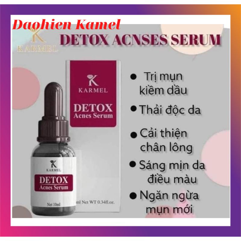 KAMEL Mĩ phẩm cao cấp  SERUM DETOX ACNES làm sạch mụn 10ml (hàng chính hãng)