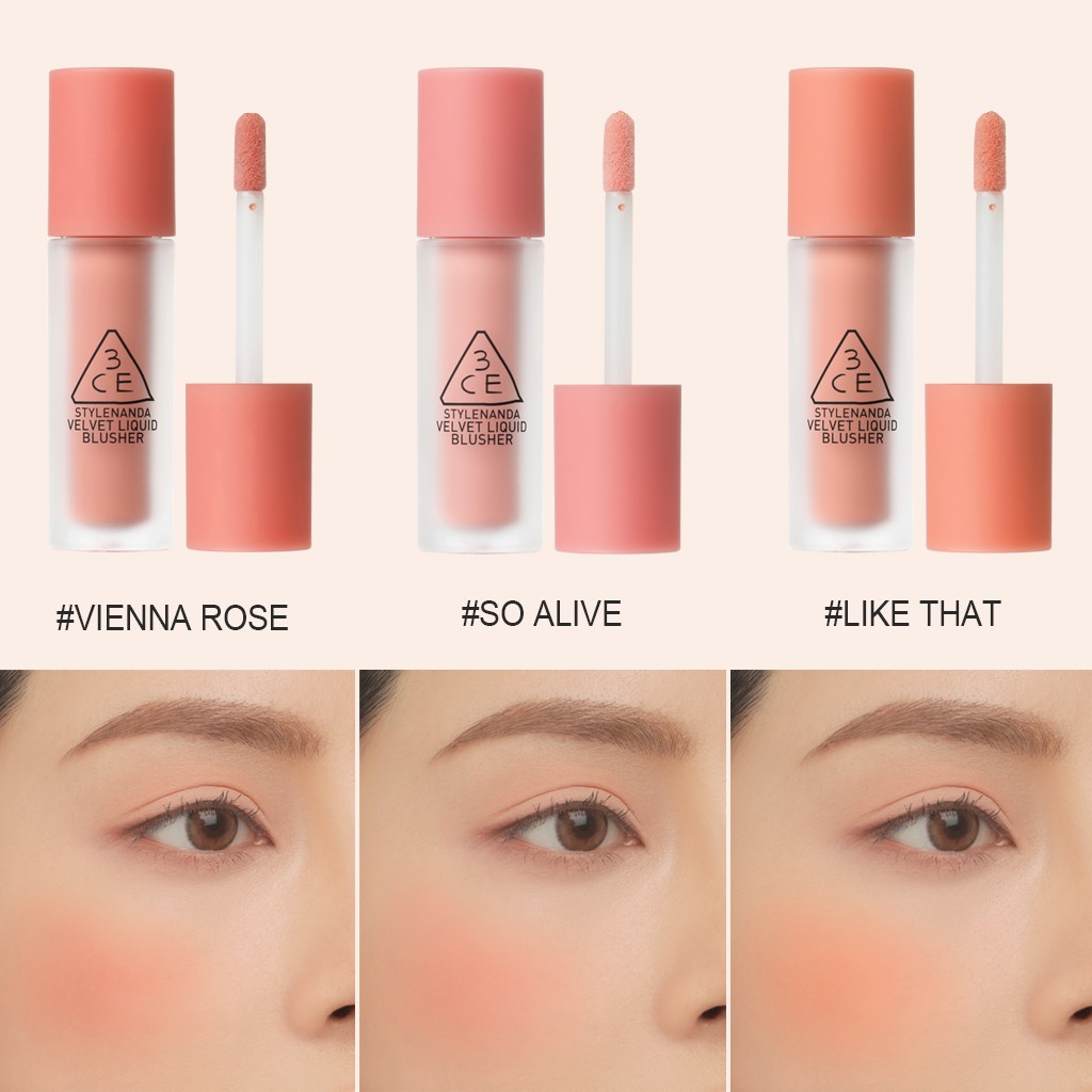 Phấn Má Hồng Dạng Lỏng 3CE Màu Nhung Lì 3.4g | BigBuy360 - bigbuy360.vn