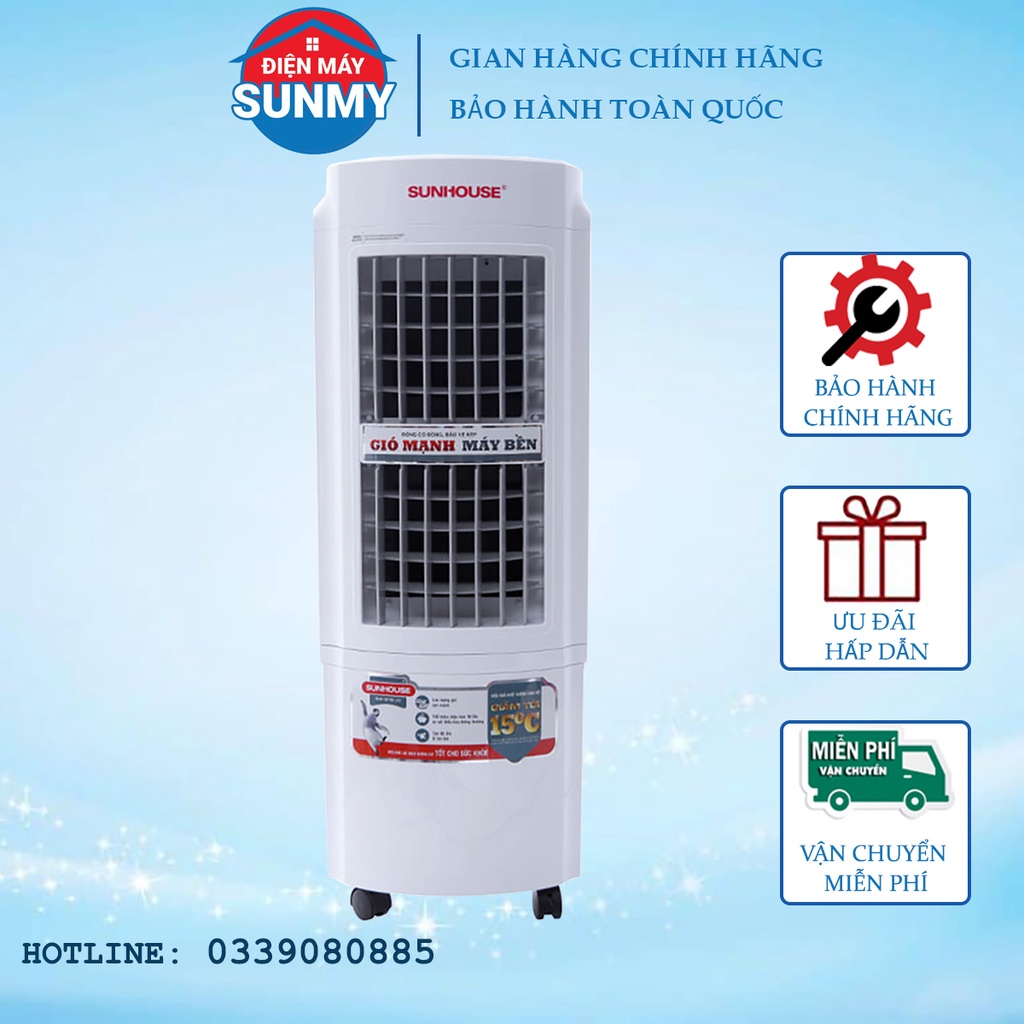 Quạt hơi nước Sunhouse SHD7723, quạt điều hoà, máy làm mát không khí SHD7723 - bảo hành chính hãng toàn quốc