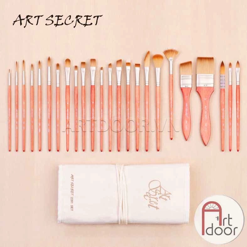 [ARTDOOR] Bộ cọ vẽ ART SECRET 24 cây (kèm túi vải)