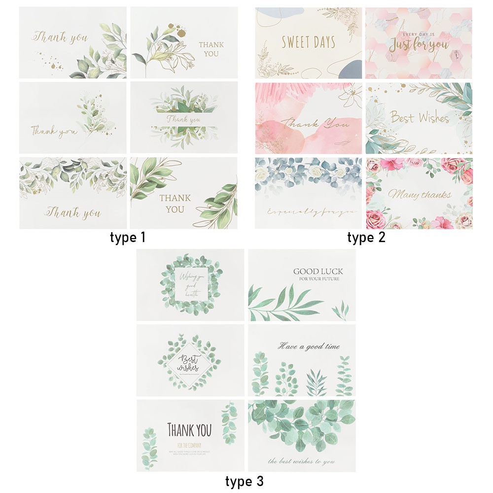 Set 6 thiệp mời với bao thư họa tiết hoa trang trí hội tiệc/đám cưới độc đáo